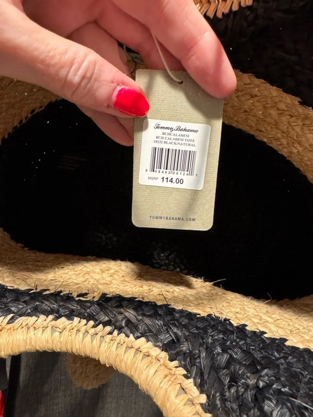 Tommy Bahama Beach Tote Caladesi Raffia NWT